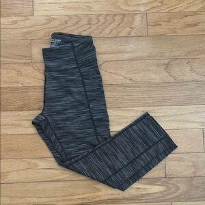 Tek Gear Black and Gray Striped Leggings